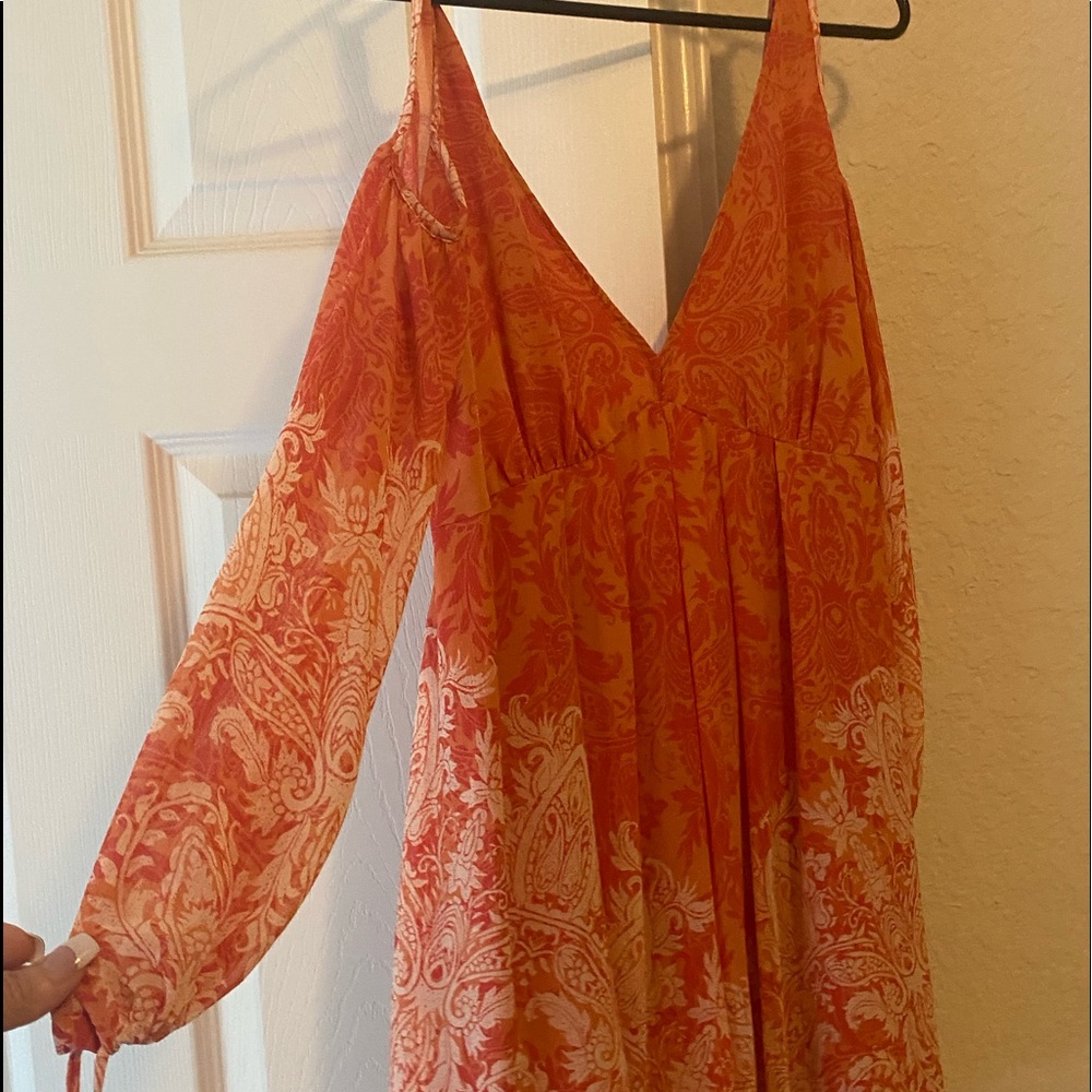 Cold shoulder mini dress